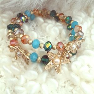 Gold star fish bracelet